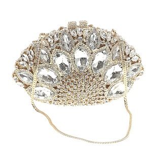 💥SOLD💥 Gemstone Handbag Rhinestones hard Case Jewel Wedding Evening Clutch Purse